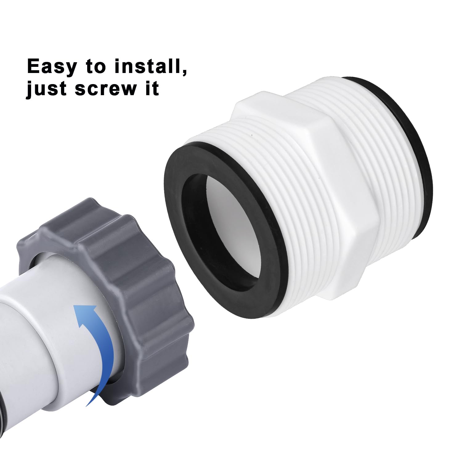 Adattatore Per Tubo Piscina Intex 3,8 Cm A 8,3 Cm - Connettore Skimmer Universale Per Piscine Fuori Terra