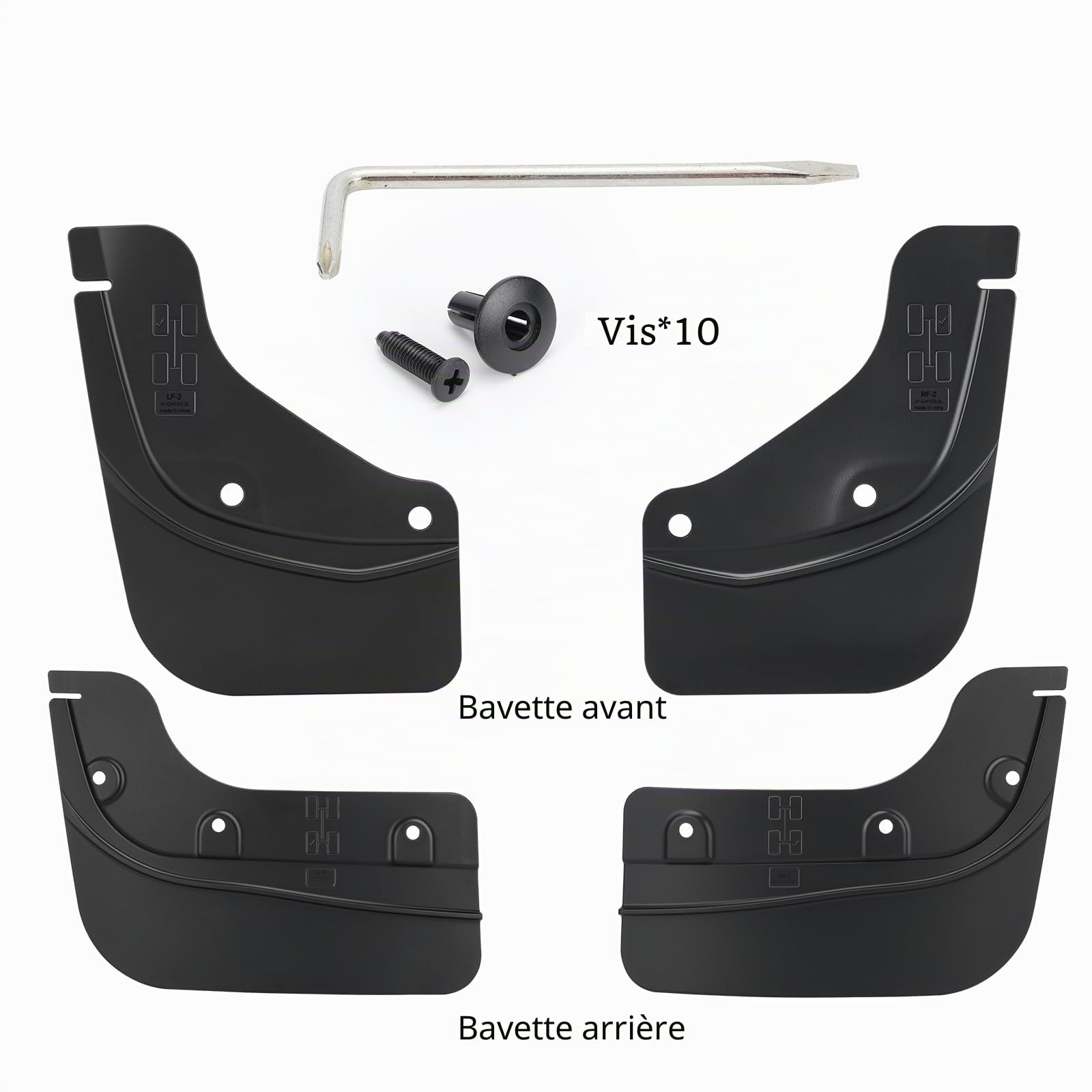 JAWJUT Lot de 4 bavettes Garde-Boue pour Tesla Model Y Juniper 2025~2026 – Support caché sans perçage, bavettes Anti-éclaboussures Toutes Saisons