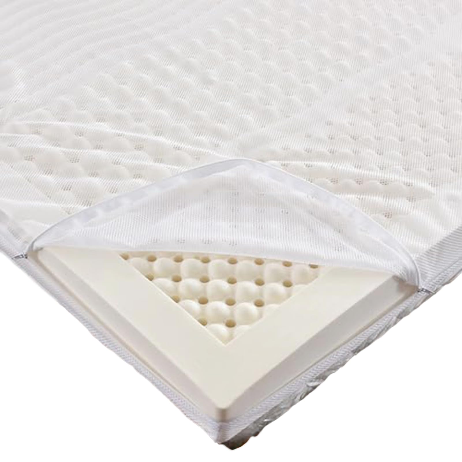 Cubrecolchón de látex natural para alivio del dolor de hombros y caderas