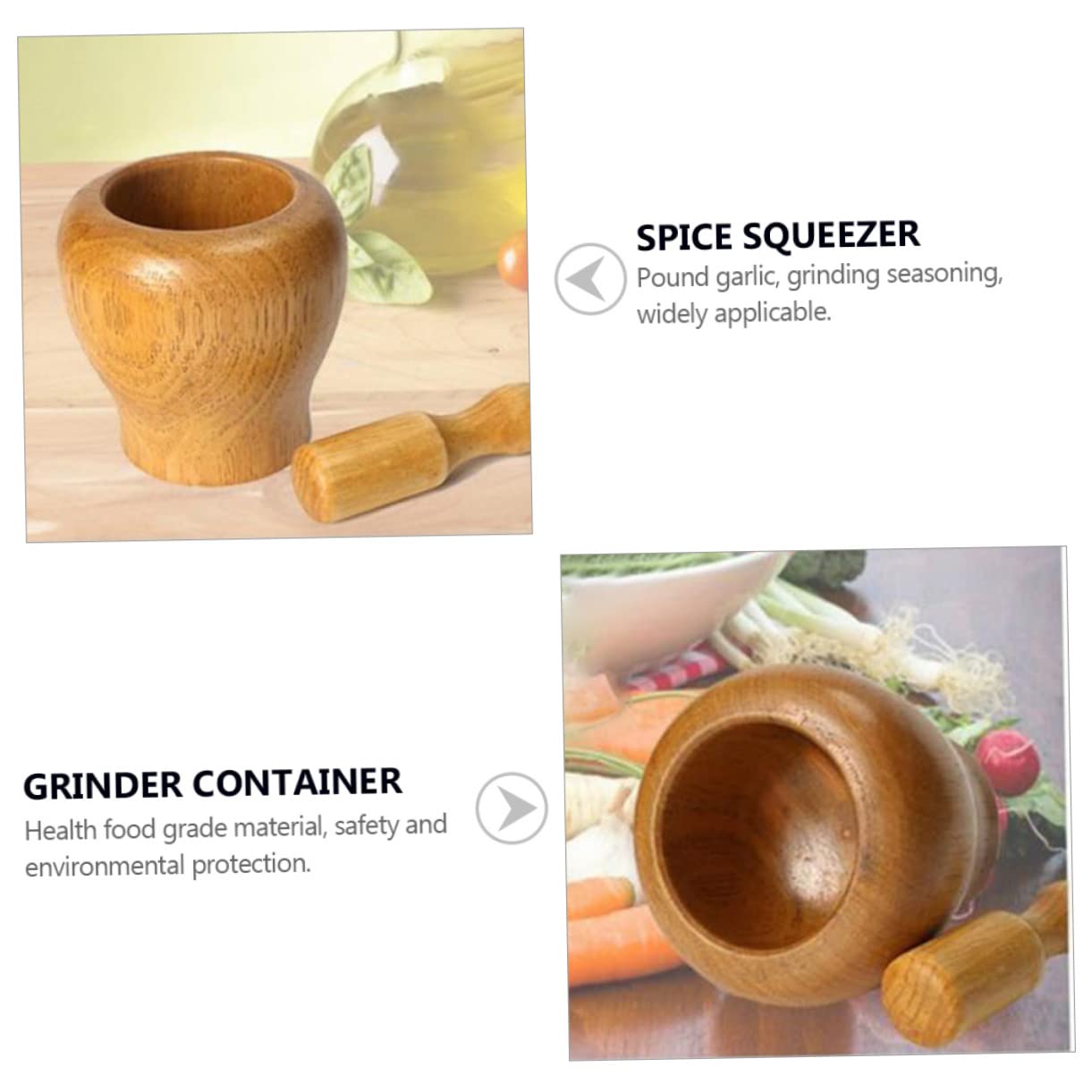 PRETYZOOM Grinder and Bowl Set for Spice Crushing Medicine and Pestle Set Easy Cle