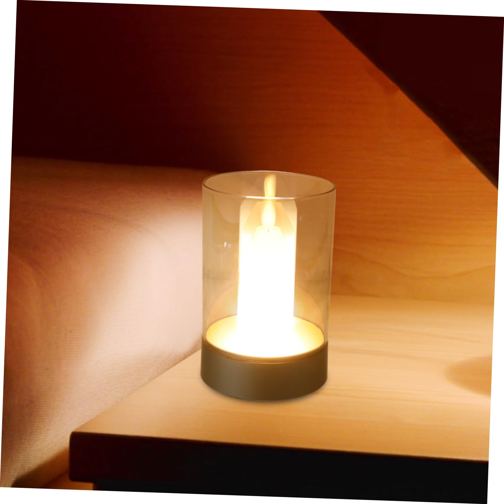 EXCEART Notturna Forma Candela LED Decorazione per Luce Atmosferica per Speciali e Fotografia Design per Scrivania