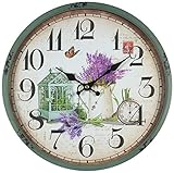 Material: Metall lackiert, Glasscheibe, Motivapplikation, Farbe: türkis