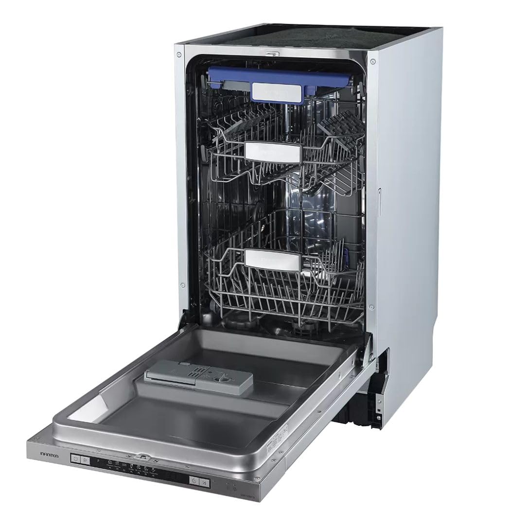 Infiniton Lavavajillas de Integración DIW-NB410, 10 Servicios, Ancho 45cm, Clasificación Energética A++, Tercera Bandeja