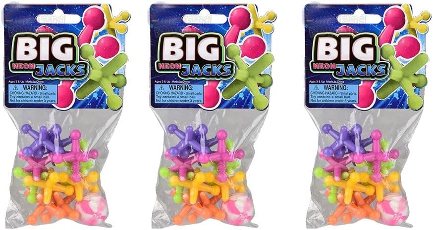 Miniatura 6 de Juego de 3 gatos grandes de plástico de neón, juego clásico pequeño, recuerdos de fiesta, bolsas de regalo, bolsas de regalo, caja de