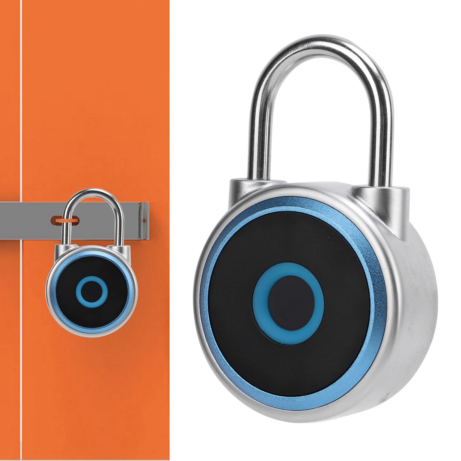 Candado inteligente Huella digital GS50F Candado inteligente IP65 Carga USB impermeable Candado de equipaje con huella digital pura(Azul)