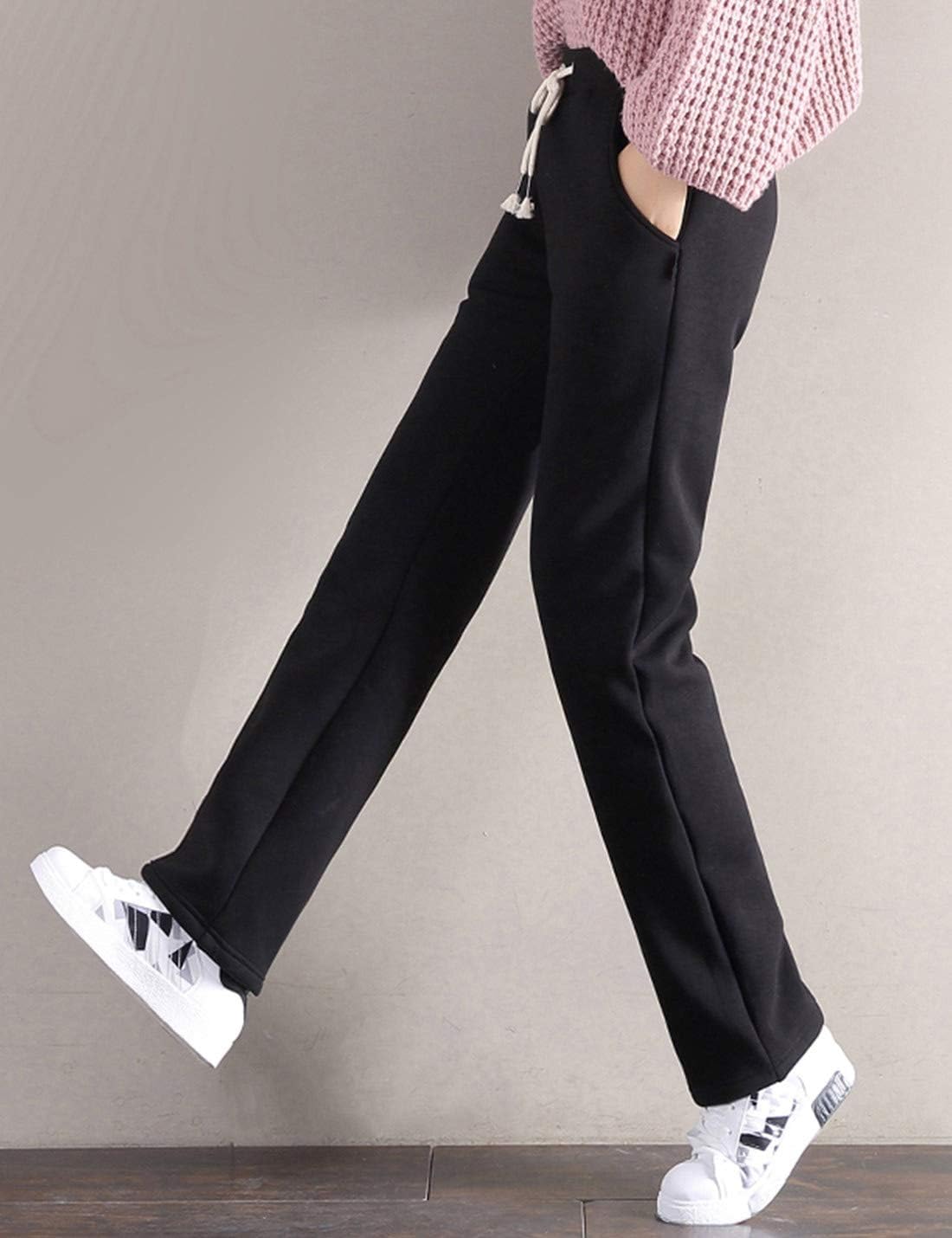 Gihuo Women's Winter Warm Sherpa Lined Sweatpants Fleece Pants - Image 6