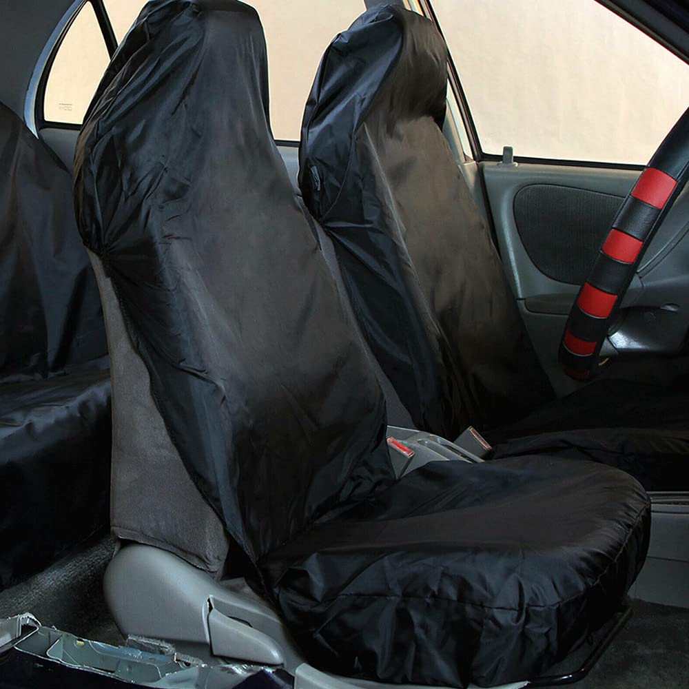 ETOPARS Coprisedile per Auto Universali Protezione del Sedile Anteriore Posteriore Impermeabile Seggiolino Auto Cuscino Copertura Nero