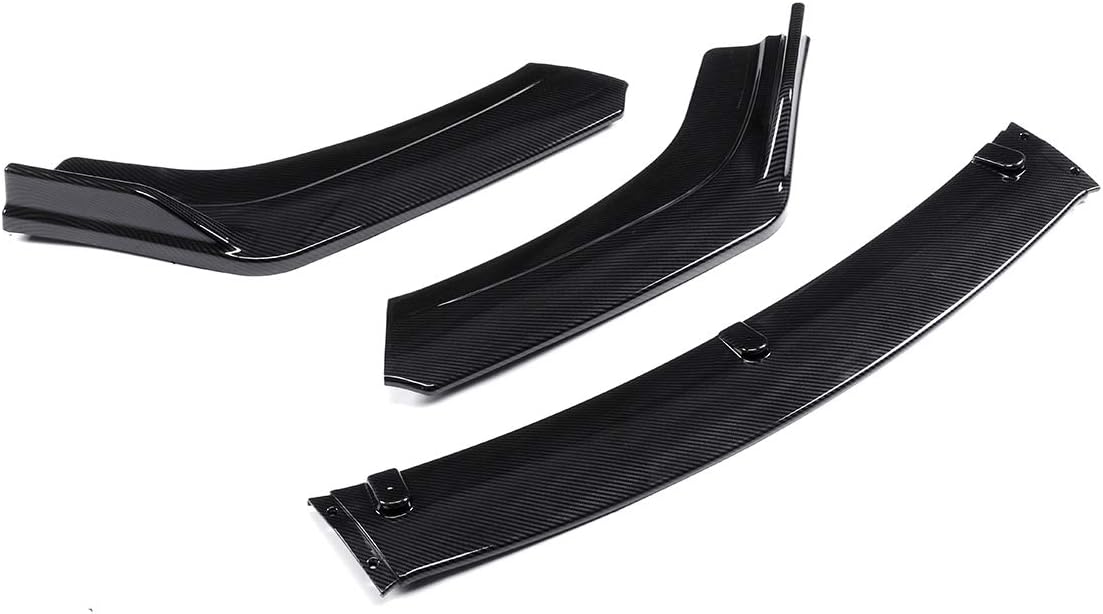 新しい3ピースカーボンファイバールック/ブラックカーフロントローワー