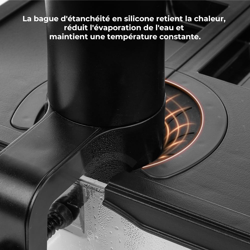 Récipient Sous Vide avec Couvercle Récipient Sous Vide avec Support 11L pour Cuiseur Sous Vide Plusieurs Marques Adaptées Multifonctionnel Double Porte Clair sans BPA