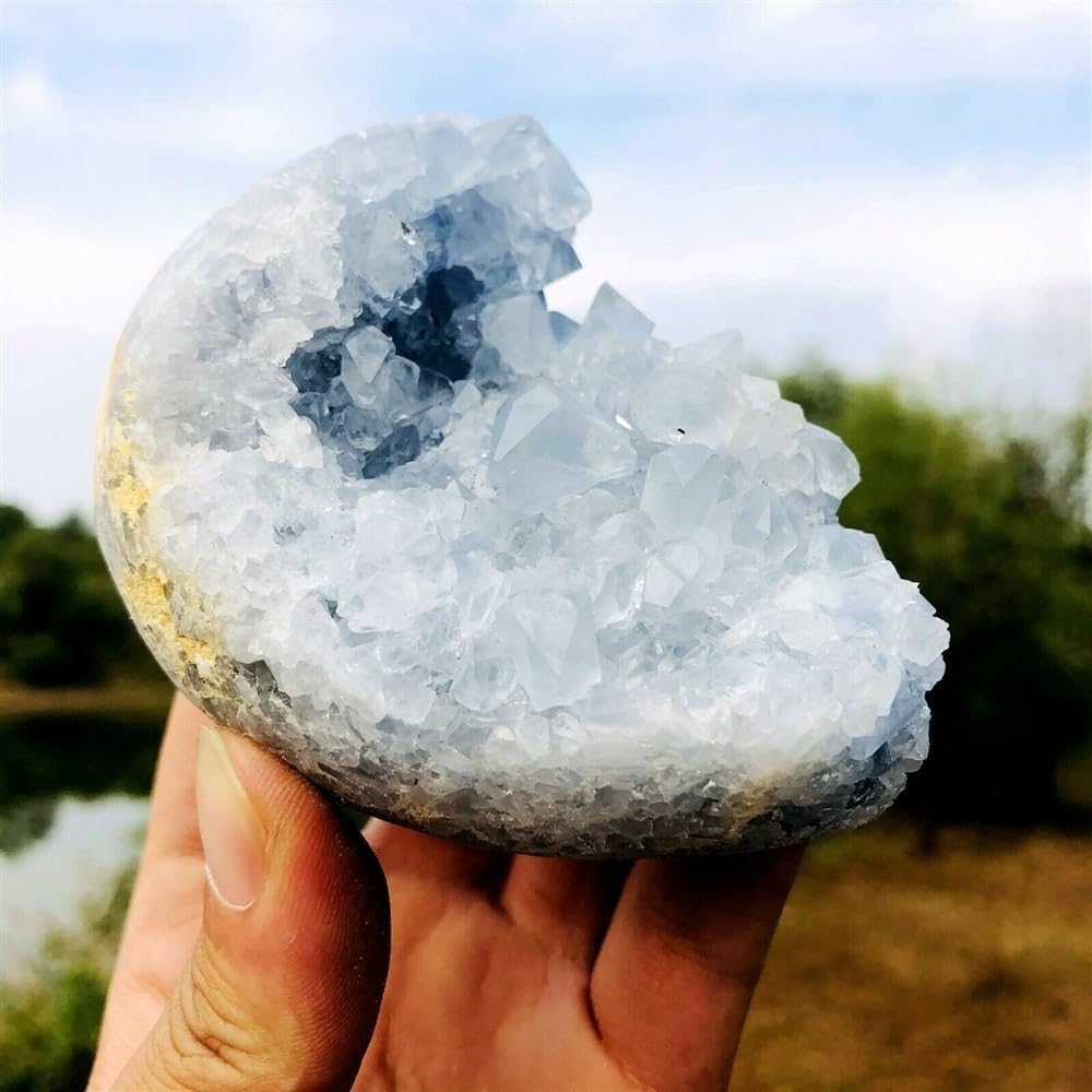 KatLin Natural Lapis Lazuli Crystal cave Cluster Quartz Crystal ore Sample Cured Ornaments
