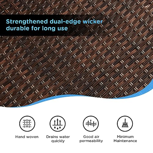 VICLLAX-Patio-Rattan-Dining-Chairs-Set-of-2-Outdoor-High-Back-Wicker-Dining-Chairs-for-Garden-Deck-Yard-Front-Porch-Black-FrameBrown-Back-Seat 61ZRu4ygb0L