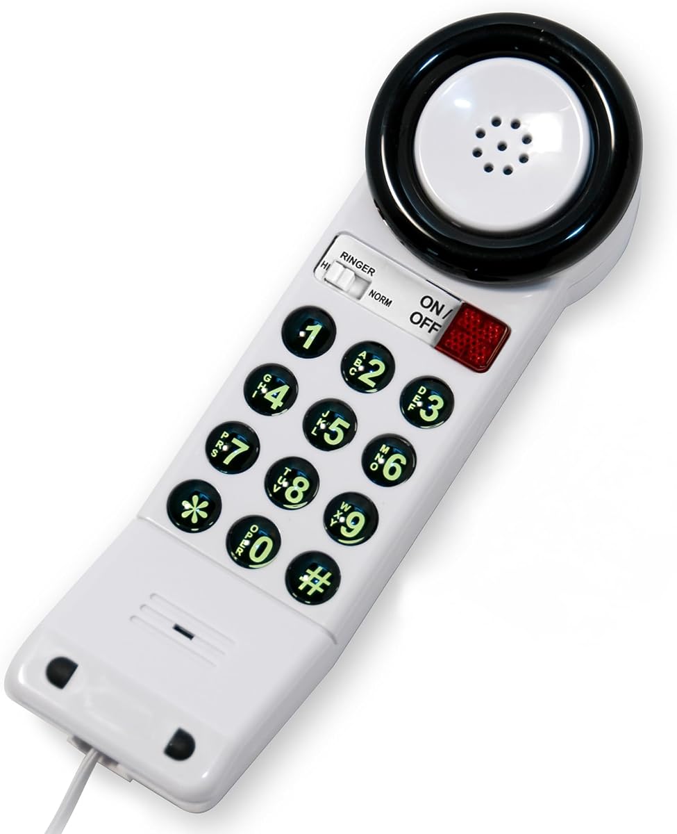 XL88Q - Easy to Use One-Piece Telephone with Ring/in-Use Light Indicator, Extra Loud-Extra Clear Volume Boost, for Busy Settings, Elderly & Teenagers, Corded Landline Telephone, Pack of 1