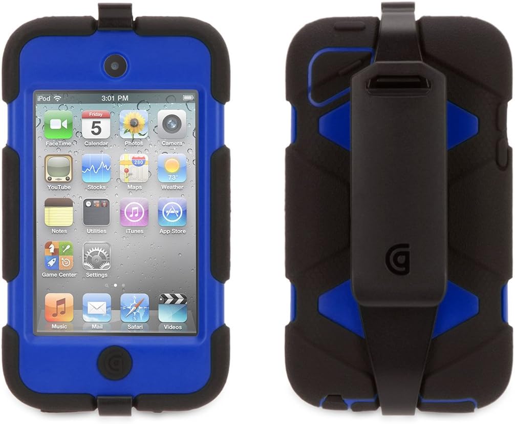 Black / Blue Survivor Case for iPod Touch (4th Gen)