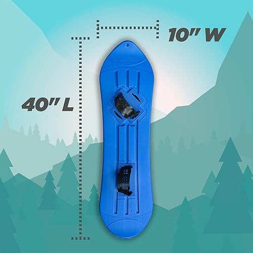 Miniatura 6 de Slippery Racer Snowboard para niños con carpetas para principiantes.