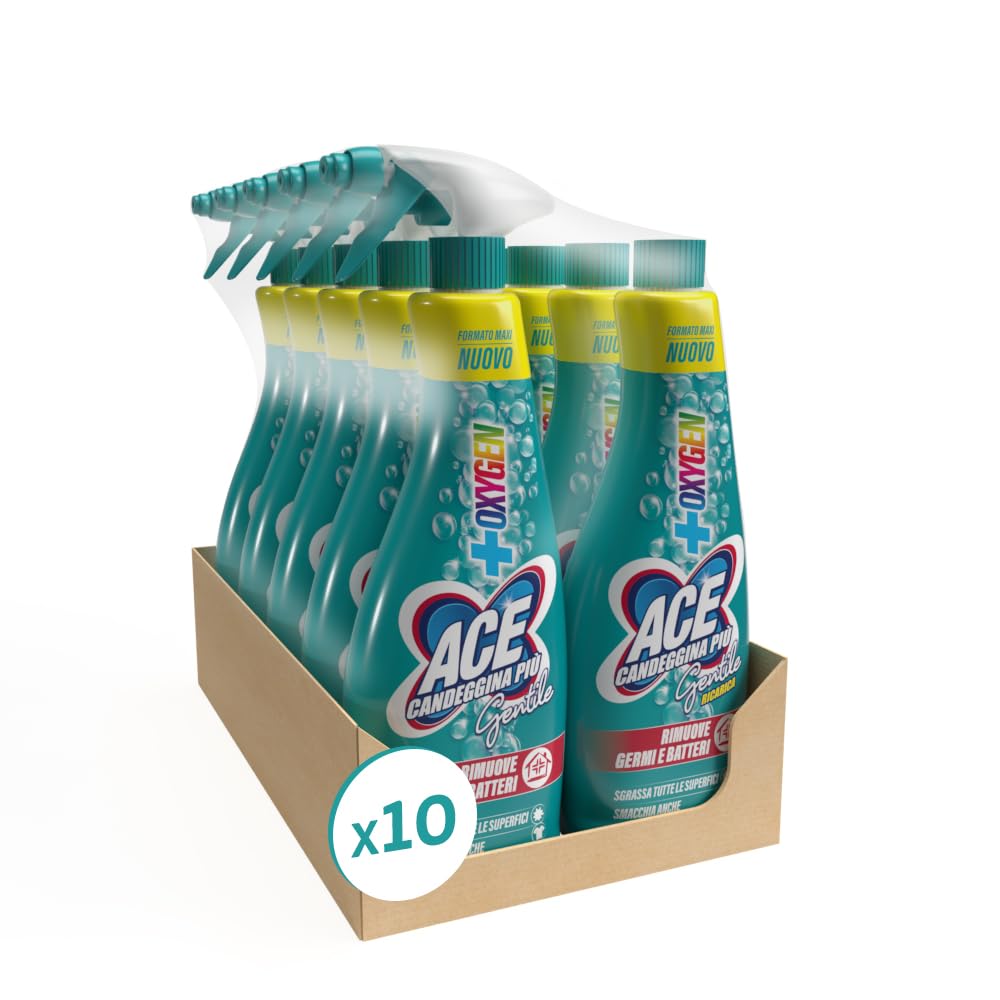 ACE Gentile Spray Universale + Ricarica, Confezione da 10 x 750 ml