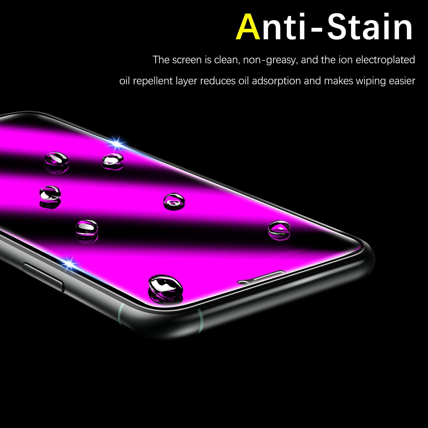 MAYtobe 2 Pezzi Vetro Temperato Privacy Per IPhone 11 E XR, Opaco, Anti-spia, 9H, Anti-impronte