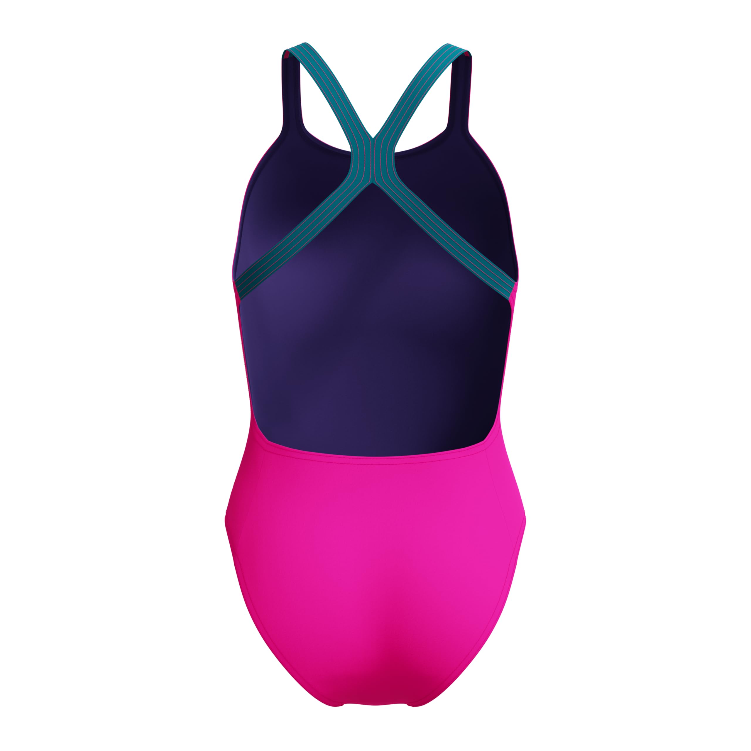 Speedo Damski solidny strój kąpielowy Powerback kostium kąpielowy Punchy Pink
