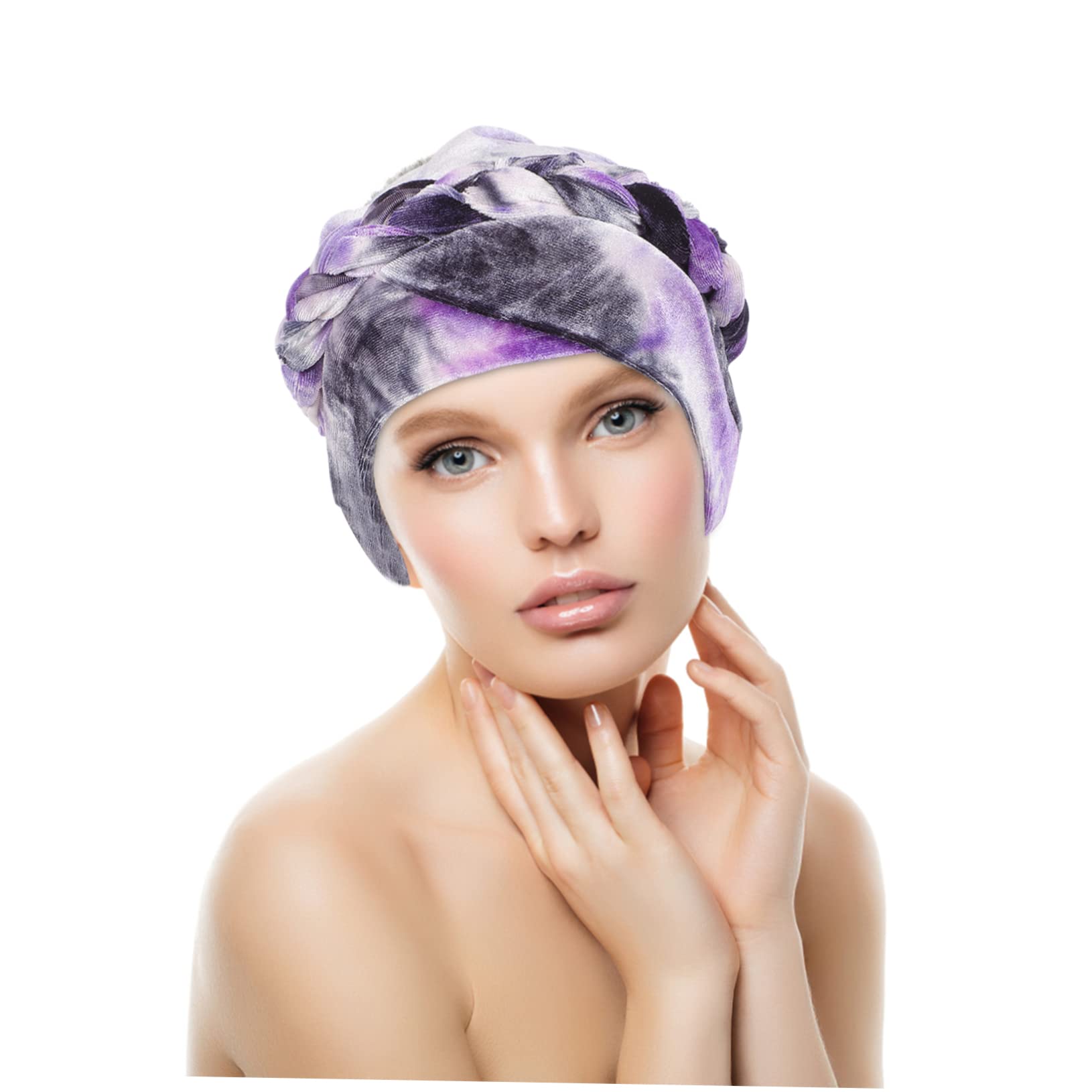 Healeved 4piezas Toalla De Secado Rápido para Cabello Envoltura De Microfibra para Secar El Pelo Húmedo para Mujeres y Niñas Gorro Absorbente De Diseño Simple