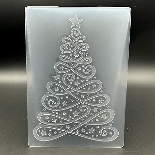 3D Plastic Embossing Folder Template Cartoon Christmas Tree Texture A6 Size for Card Making DIY Scrapbooking Paper Crafting Handmade Crafts Scrapbooking Arts Supplies Scrapbook Decor