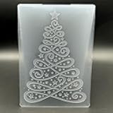 3D Plastic Embossing Folder Template Cartoon Christmas Tree Texture A6 Size for Card Making DIY Scrapbooking Paper Crafting Handmade Crafts Scrapbooking Arts Supplies Scrapbook Decor