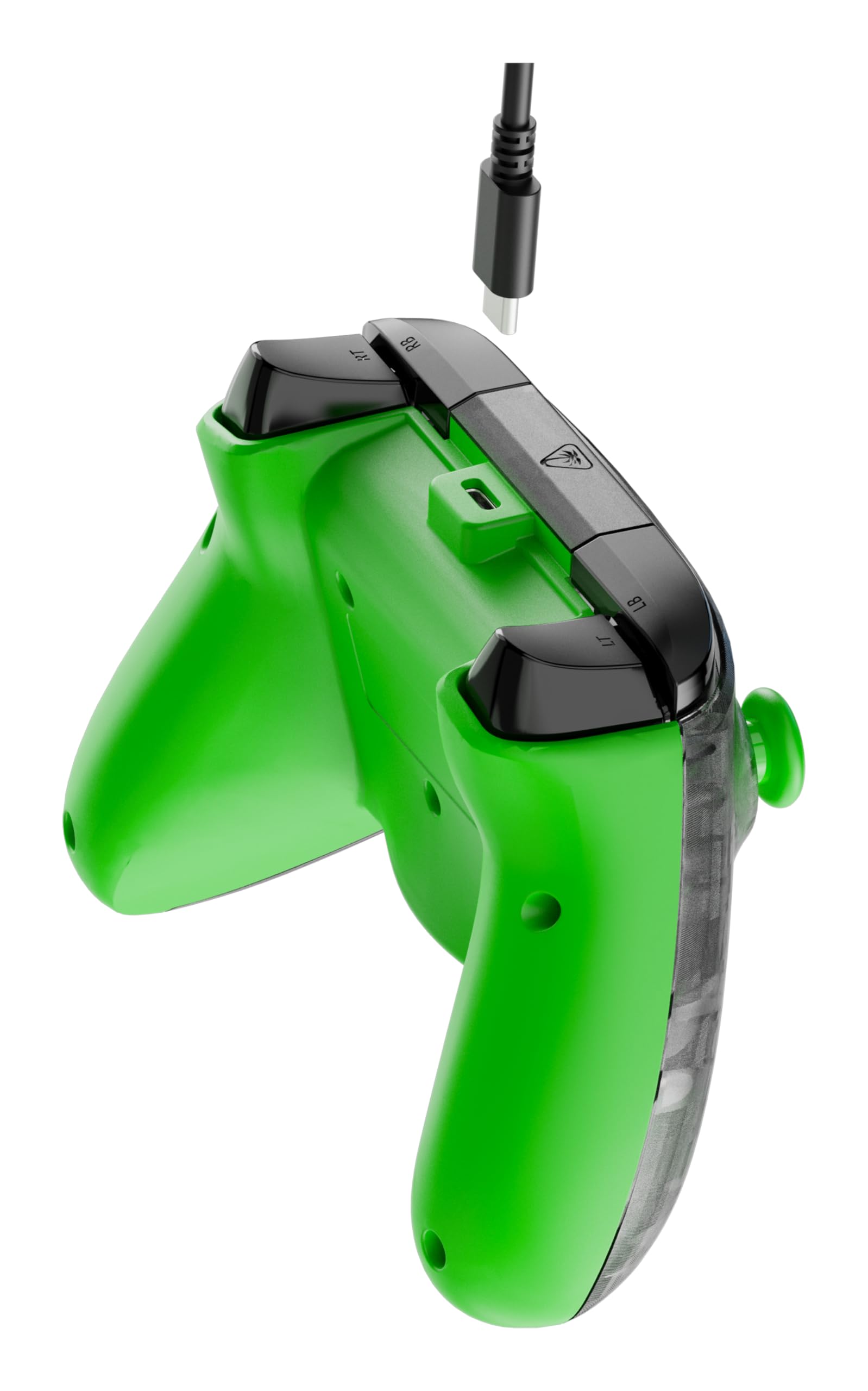 Turtle Beach Rematch Core Camo noir/vert - Manette de jeu filaire - Licence Xbox Series XS, Xbox One et PC - touches audio, moteurs de vibration et gâchettes d'impulsion, câble de 3 m