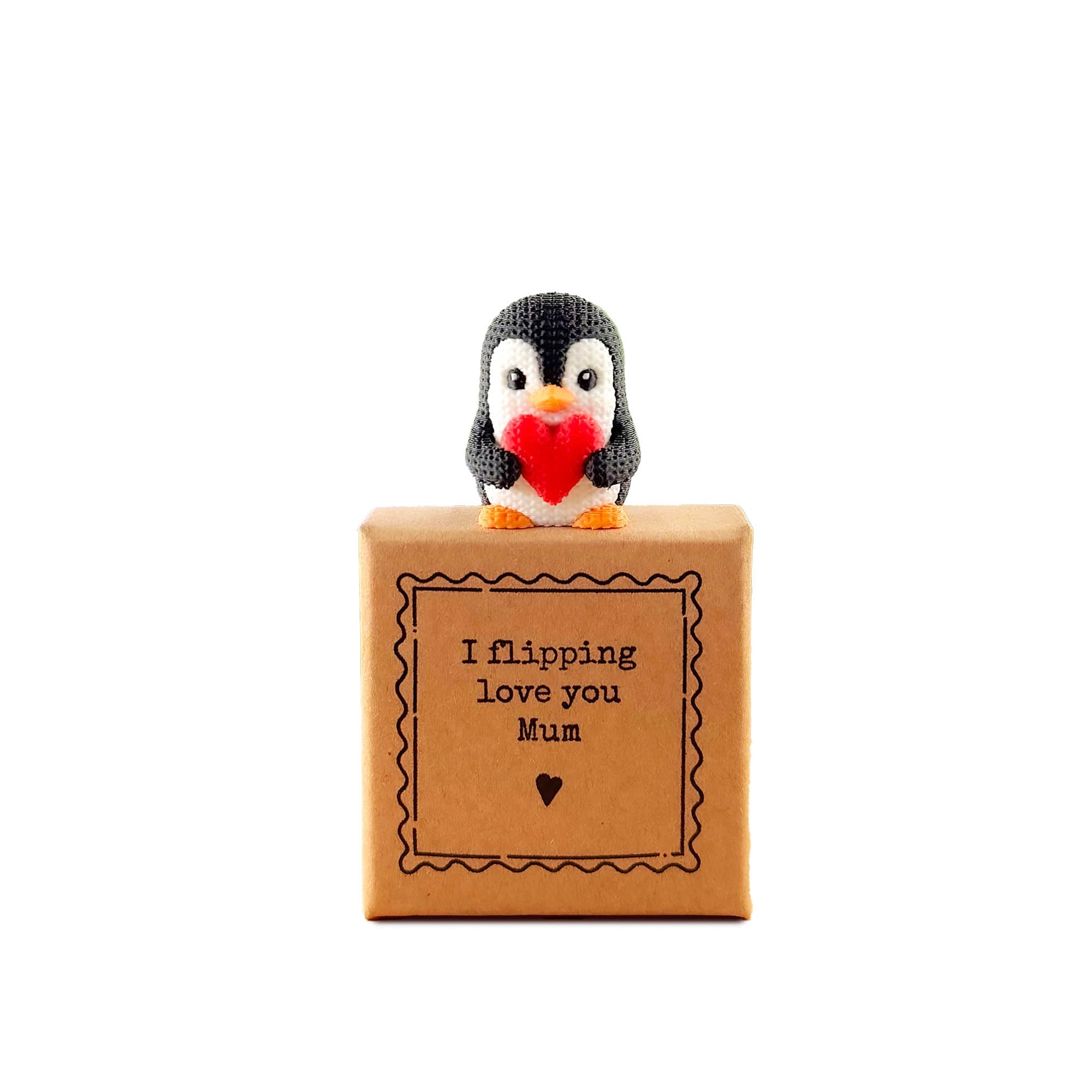 Image Industry “I Flipping Love You Mum” Tiny Little Gift – Dolphin Mini Figurine Keepsake | Mother’s Day Sentimental Gift | Cute UK Handmade Token Present for Mum