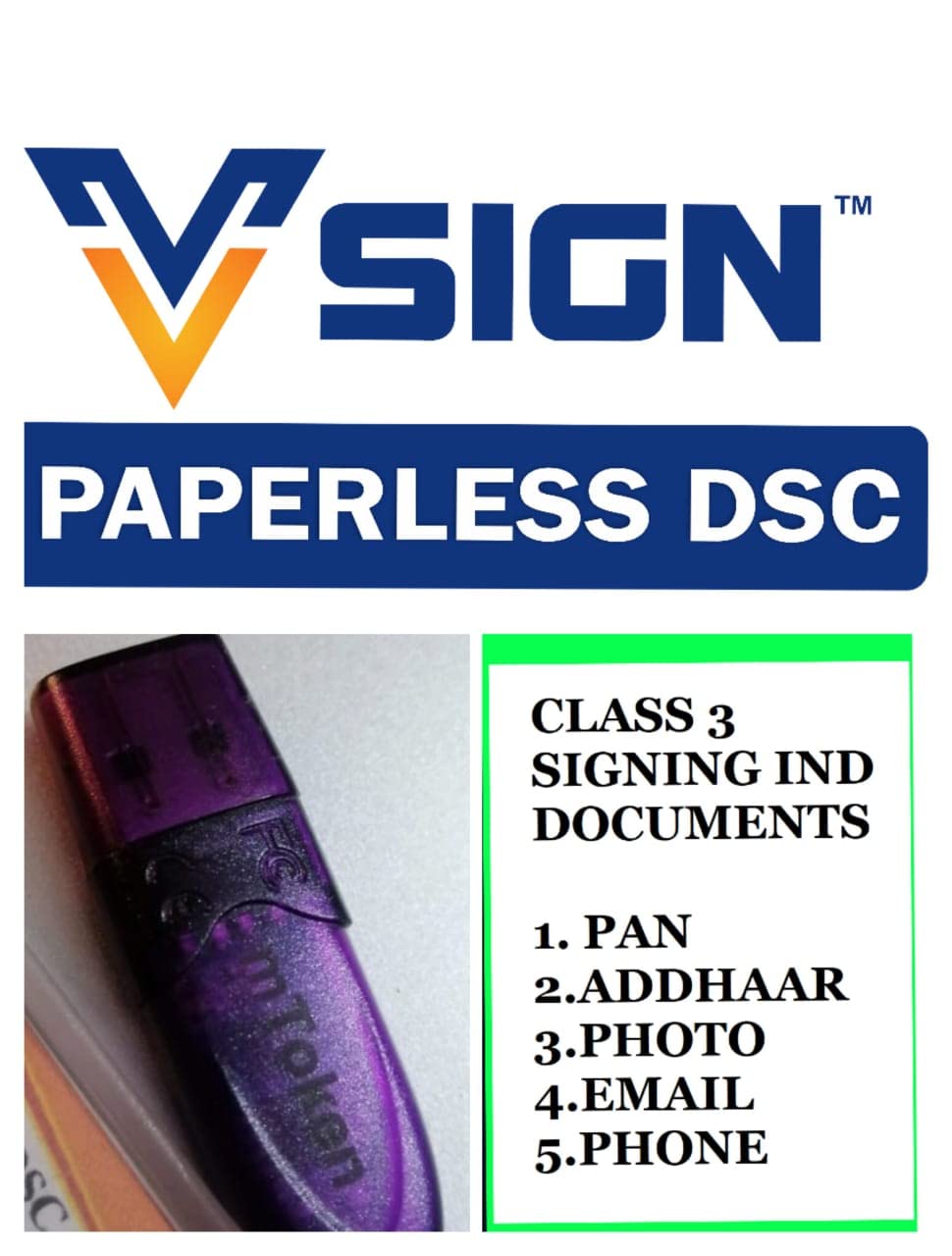 Class 3 Digital Signature Certificate (DSC) for 2 Years Validity - M-Token and ID Sign CA Certificate, Signature Only-image-24