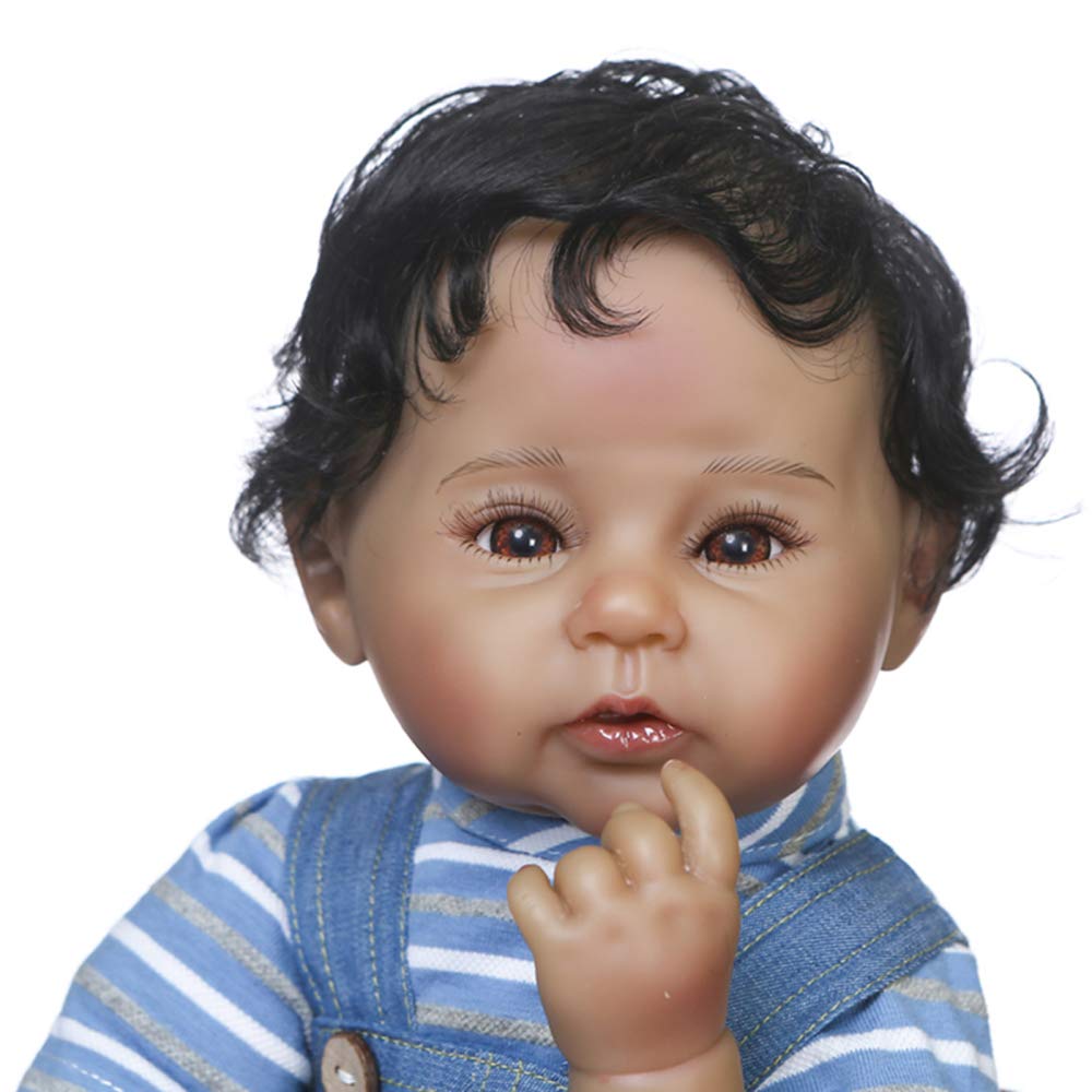 Amazon.co.jp: 52CMアフリカ系アメリカ人の男の子生まれ変わった幼児の