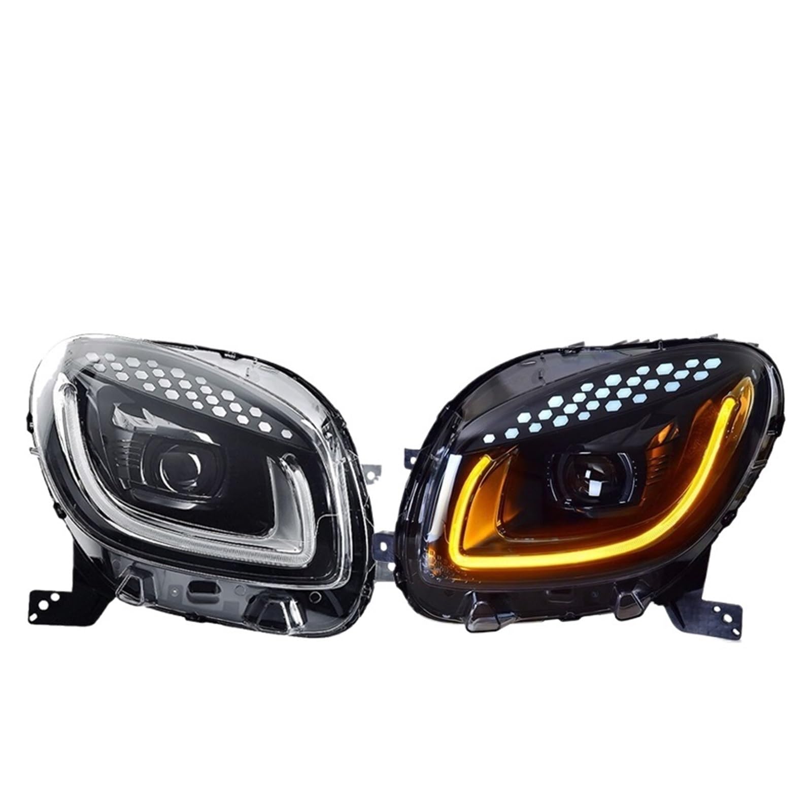 2 fari Anteriori per Auto per Benz Smart 453 Fortwo Forfour 2015-2019, Gruppo Ottico Anteriore modificato, Accessori Auto