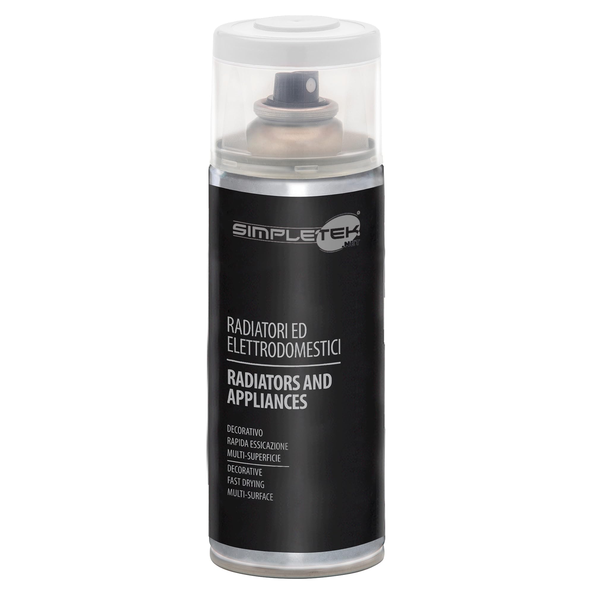 SIMPLETEK - 6 botes de spray de barniz para radiadores electrodomésticos, lavadoras, frigoríficos, color blanco mate, V400RAD.2OP, 400 ml (kit de 6 unidades)