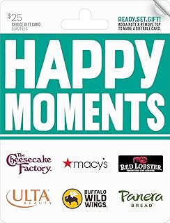 Multi-Brand Choice Cards Happy Moments Gift Card $25