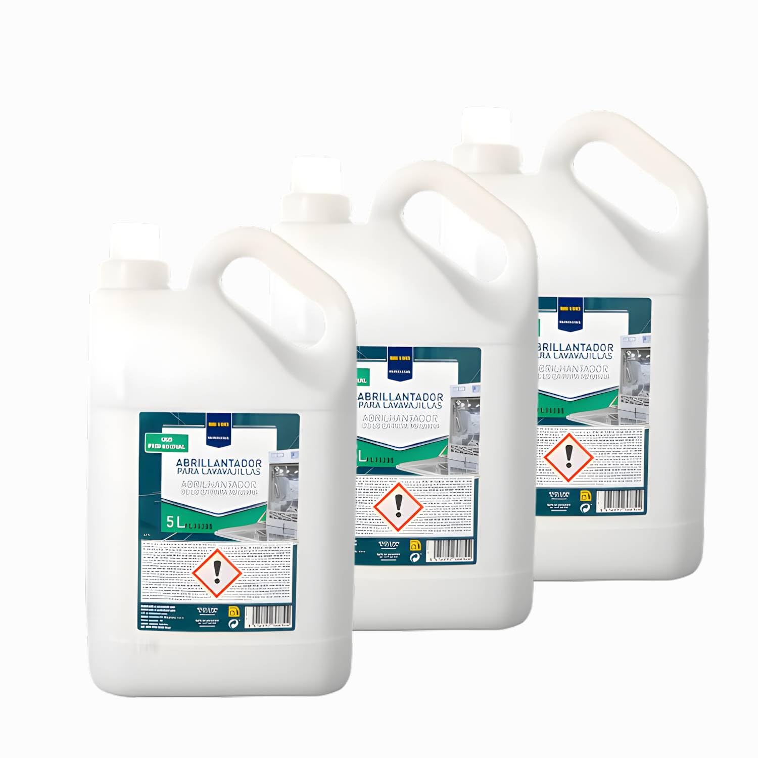 METRO PROFESSIONAL Abrillantador para Lavavajillas – 5 L · Pack 3 Unidades, Producto Profesional Hostelería