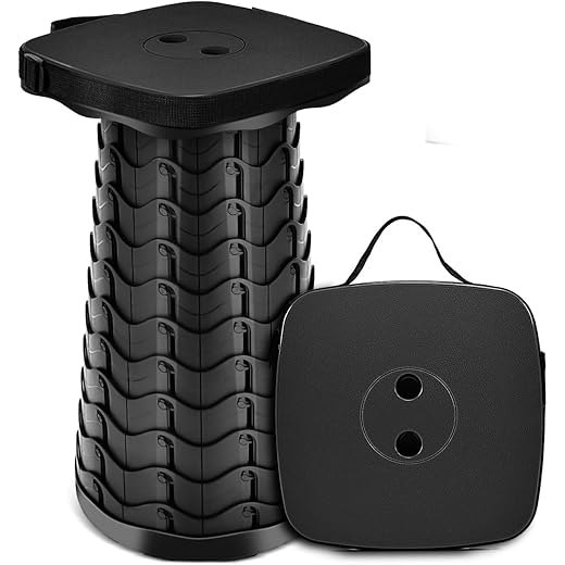 EVOZA Outdoor Folding Stool Black