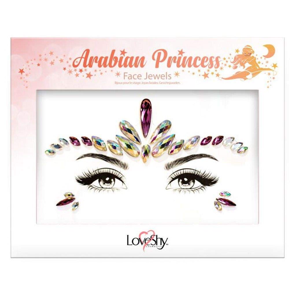 Face Jewels Face Gems by Loveshy - Rhinestone Sticker Face Crystal Jewels Temporary Self Adhesive Glitter Rhinestone Sticker for Face & Body (Arabian Princess)