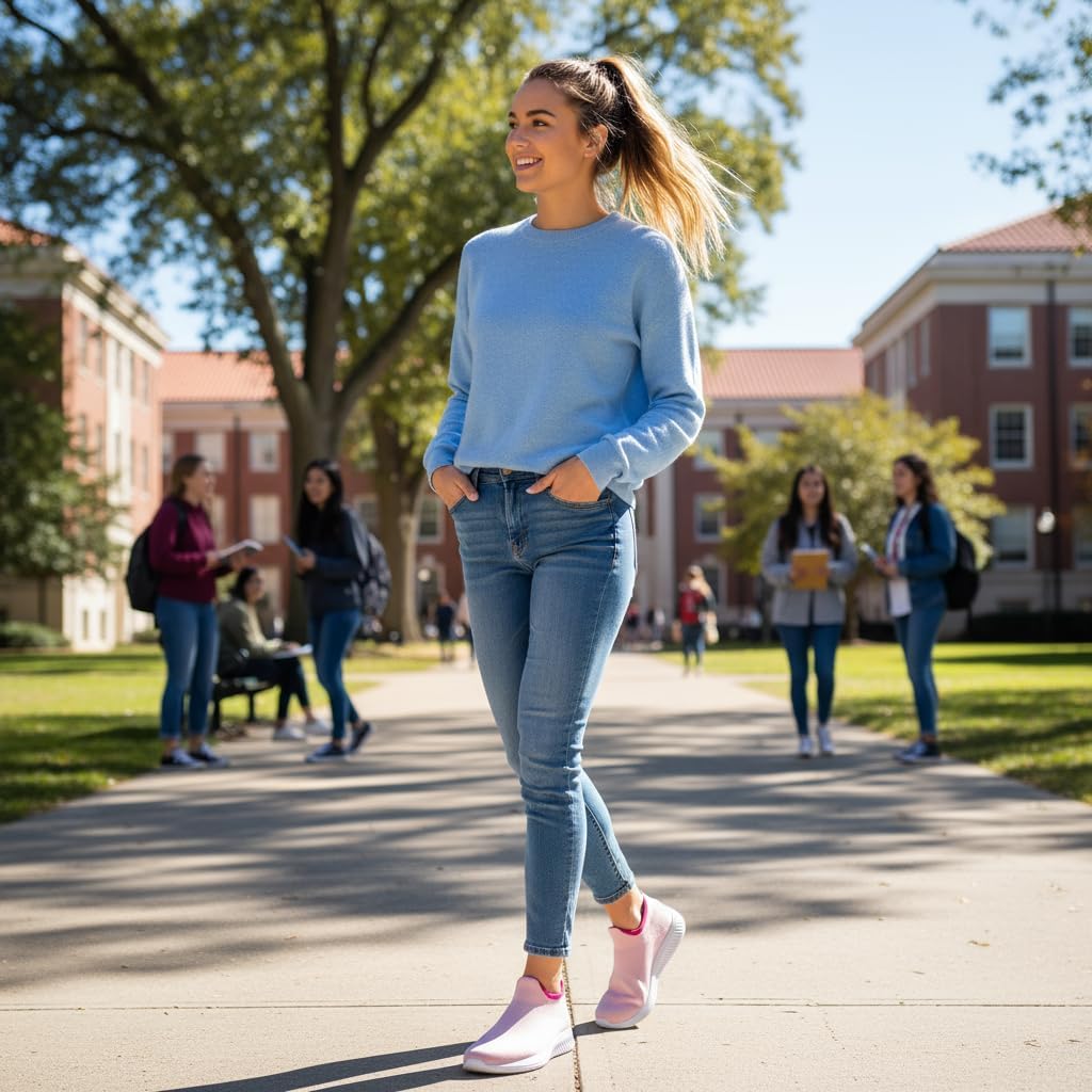 vibdiv Pull-on Shoes Women Sock Sneakers Walking Jogging Yoga Casual Lightweight Indoor Outdoor - Image 2