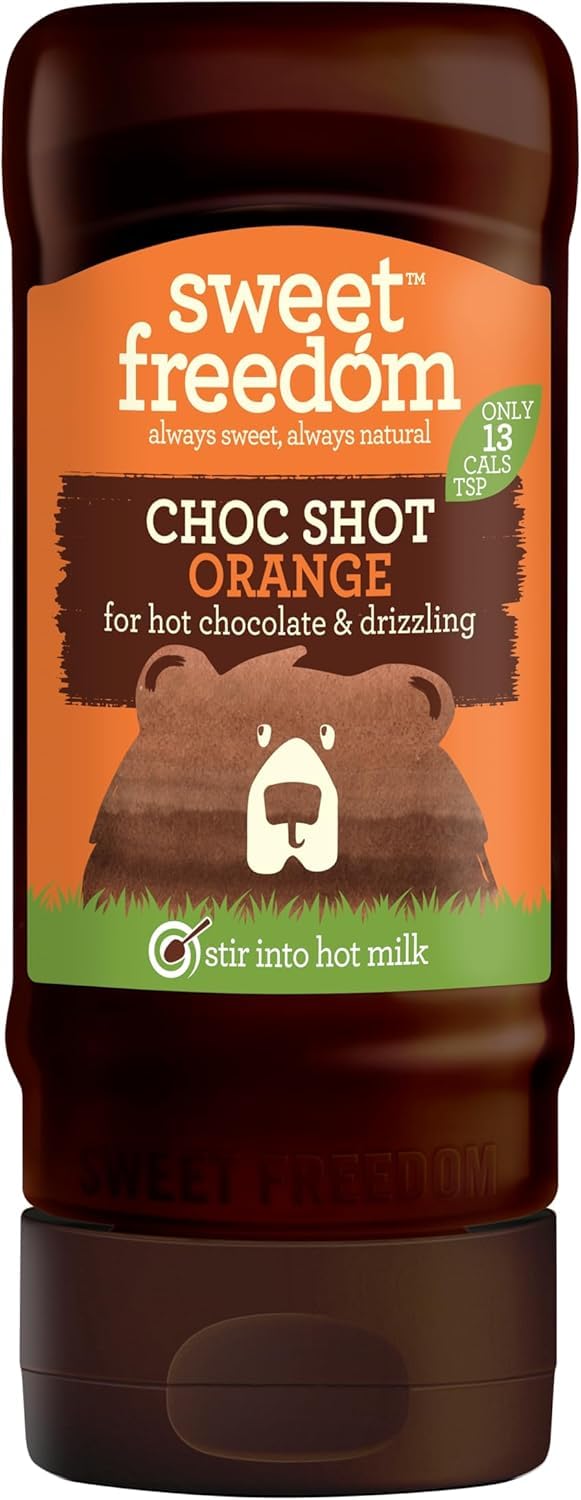 Sweet Freedom Choc Shot Orange 320 g – Vegan Drizzle for Coffee, Pancakes & Healthy Desserts, Naturally Sweetened With Fruits (Pack of 1)