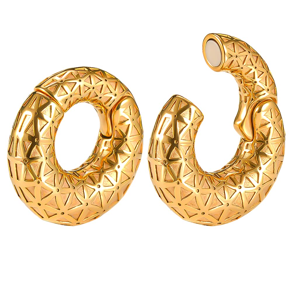 PUNKYOUTH 0g(8mm) Stainless Steel Ear Hanger Weight for Stretching Ear Lobe Women Men Dangle Plugs Tunnels Body Piercing Jewelry Kit