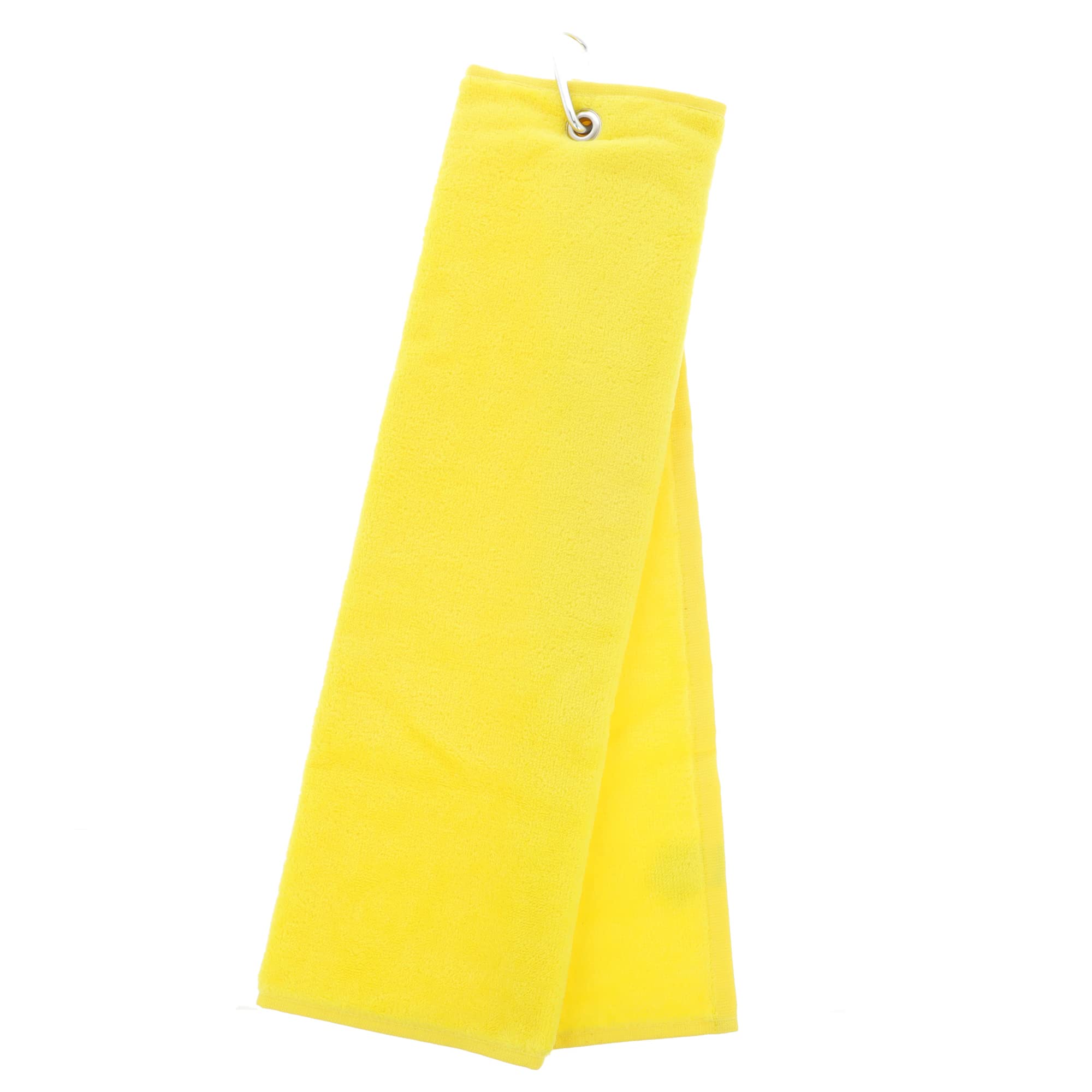 Always Looking Good Personalised Embroidered Golf Towel with Any Name Any Font Luxury Velour 50cm x 40cm Custom Embroidered Golf Towel with Carabiner Clip Gift- Golf Gifts for men and women (Yellow)