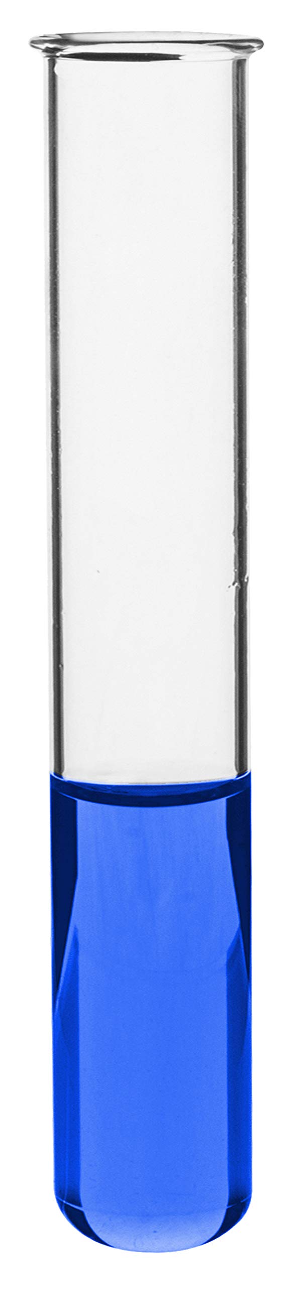 Eisco Labs - Provette in vetro borosilicato da 50 ml, 3,3, pareti spesse 1,2 mm, bordo perlato, eccellente resistenza al calore e agli agenti chimici, altezza 15 cm, diametro 2,5 cm