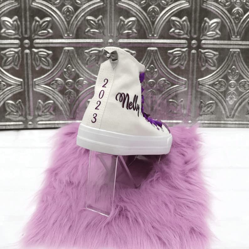 Fifteen Birthday Custom Shoes, Quinceanera Shoes high top White3