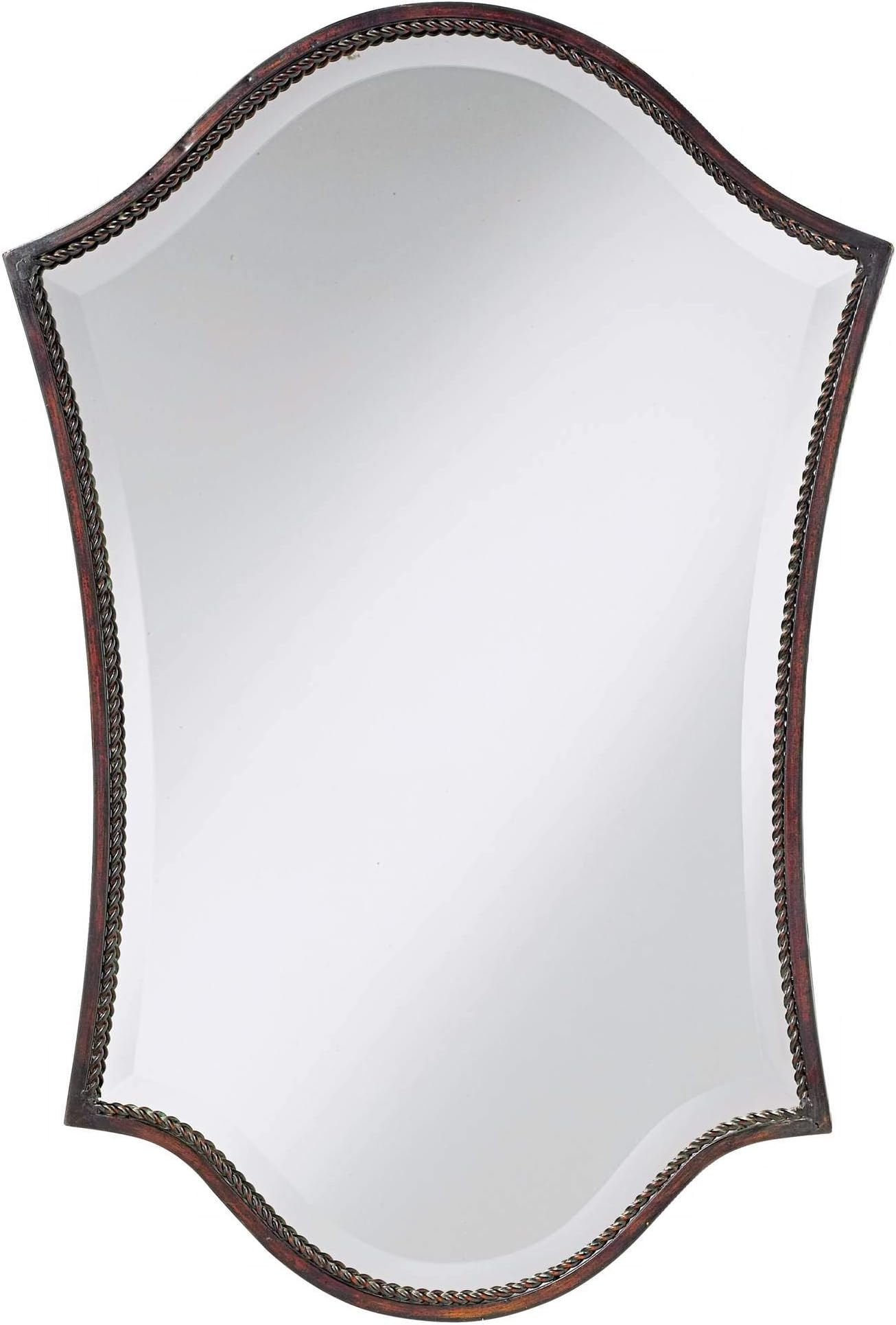 Uttermost, Bronze Abra Vanity Mirror 1 x 20.125 x 29.75, 29.8" L x 20.1" W x 1.0" D
