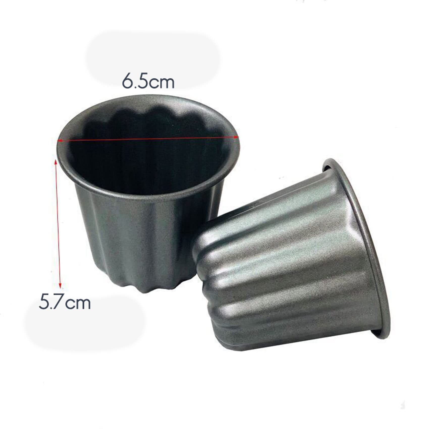 Lot de 32 moules à cannele anti-adhésifs - Noir