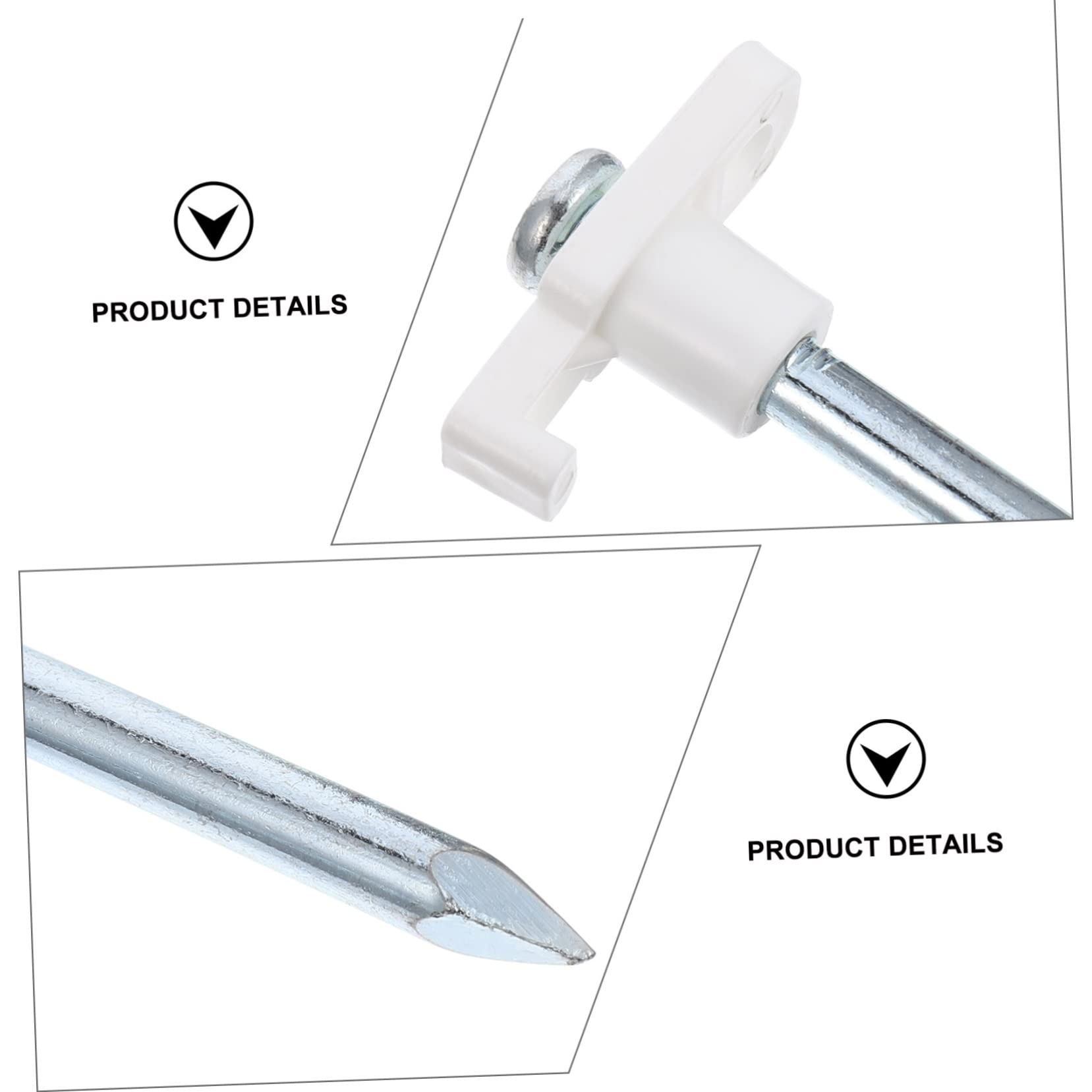 Estacas para Tiendas de Campaña 10 Piezas Acero Inoxidable Blanco