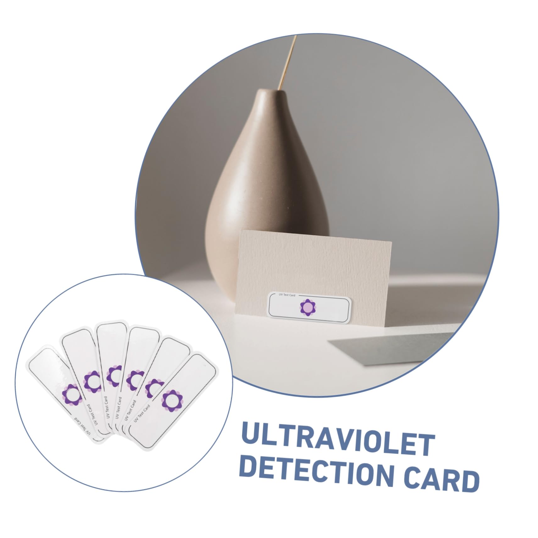 GARVALON Uv-testkarten Papier 20 Stück Weiß Uva Erkennungs-karten UV Prüfkarten für Tragbar zur Umwelttestung und Strahlenerkennung