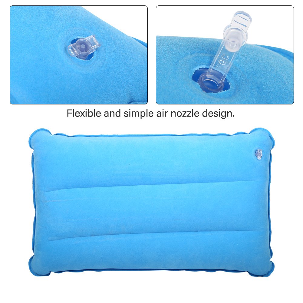 Akozon Navy Blue Outdoor Portable Inflatable Pillow, Ideal for Travel, Camping, and Outdoor Activities, Portable, and Comfortable SelfInflating Pillow with Easy (#01)