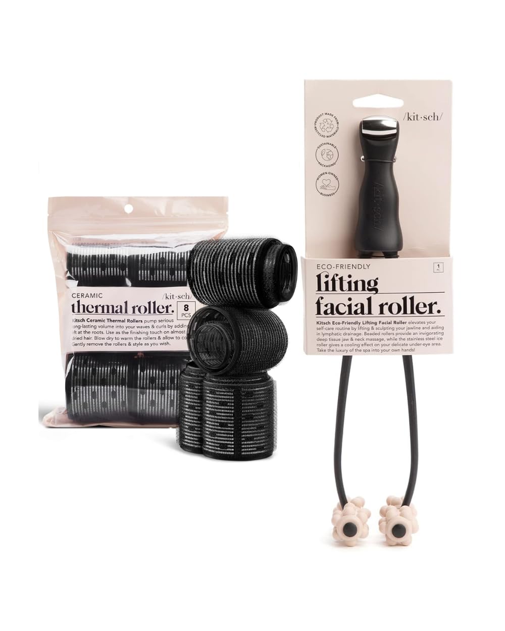 Kitsch Ceramic Thermal Hair Rollers and Lifting Face