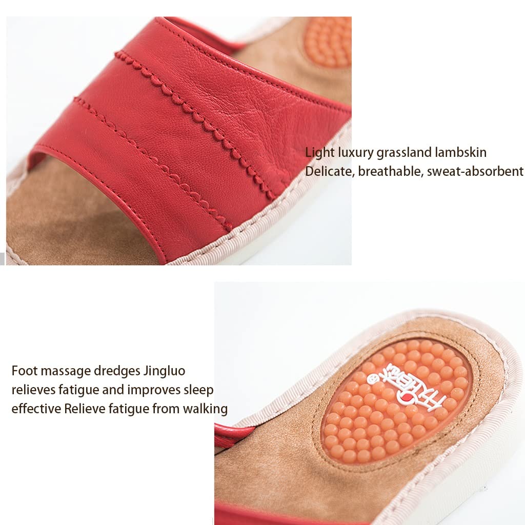 Zapatillas de Masaje de acupresión para Hombres y Mujeres Sandalias de reflexología Zapatos de Ducha con Soporte para el Arco Chanclas de casa Punta Abierta Baño Interior al Aire Libre SPA