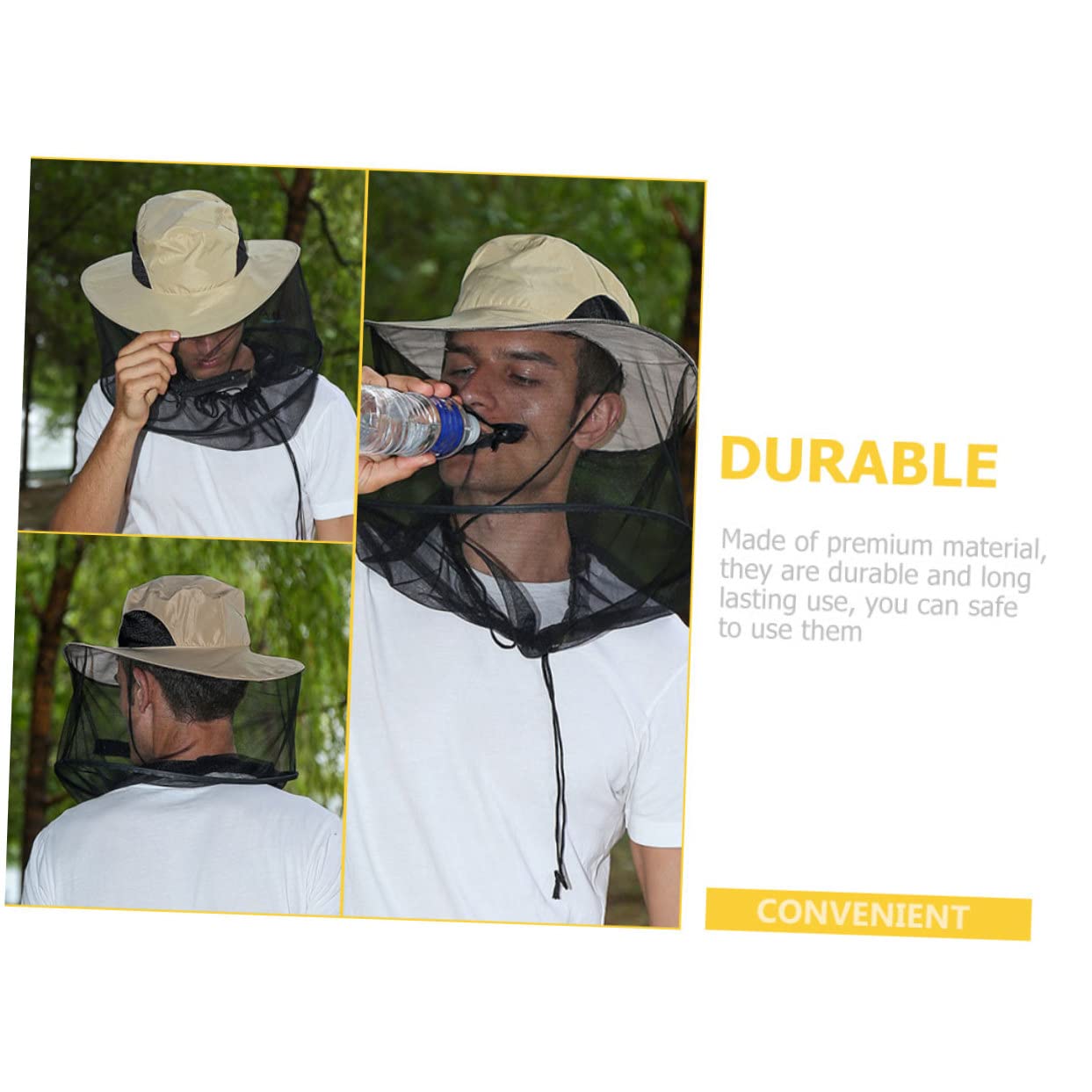 SUPVOX Sombrero de Mosquito de Pesca Borde Gorras Sombrero calentado Sombreros Gorro Apicultor Mosquito Net Sombrero de Red de Cabeza Profesional Sombrero de Apicultor Tela de Malla