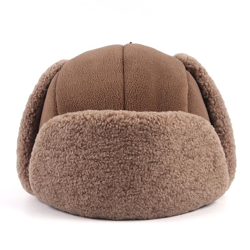 Gorro de Invierno Térmico Sombrero Hombres Mujeres Cálido Invierno Bomber Sombreros Orejeras Polar Fleece Lana Piel Orejeras Nieve Sombrero de Aviador para Esquiar Deportivas al Air