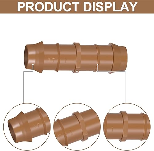 Miniatura 3 de Juego de 60 accesorios de riego por goteo, juego de tubos de 12 pulgada que incluye 4 válvulas de interruptor, 14 T, 14 acoplamientos, 14 codos y 14